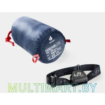 Спальный мешок Deuter Dreamlite L 2021 левый (navy/cranberry) картинка 5